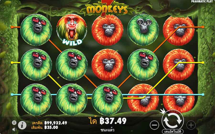 คุณสมบัติพิเศษของ 7 MONKEYS SLOT