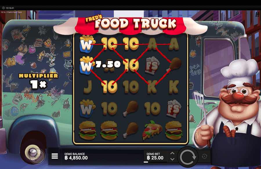 FRED'S FOOD TRUCK SLOT คุณสมบัติของเกมพื้นฐาน