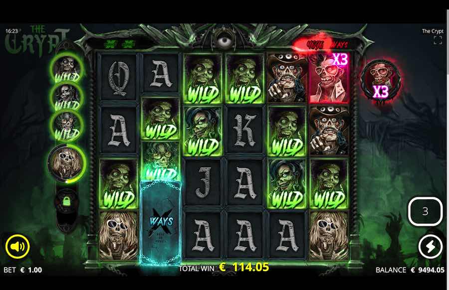 THE CRYPT SLOT คุณสมบัติของเกมพื้นฐาน