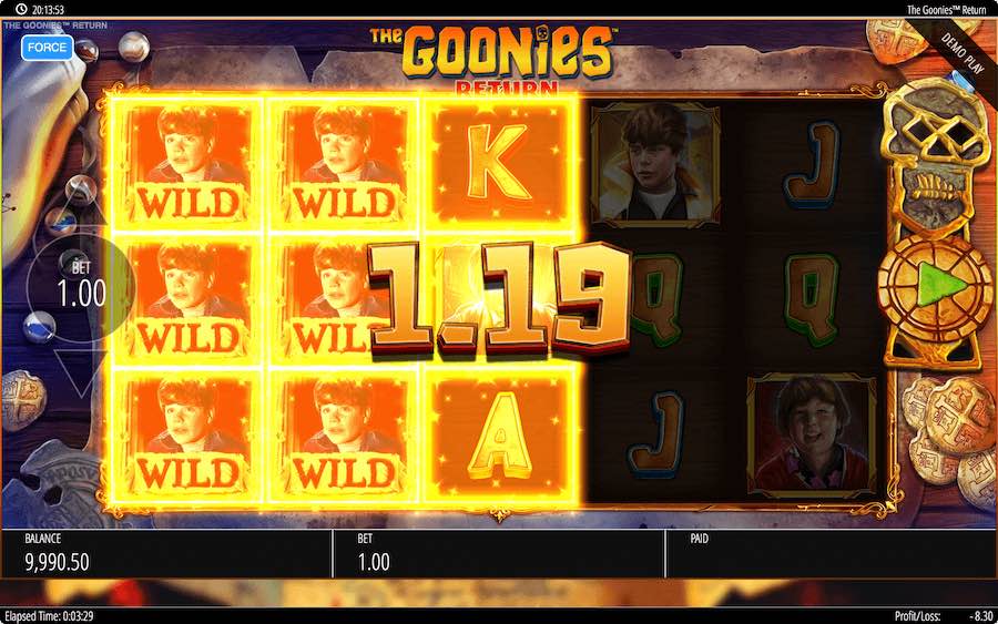 คุณสมบัติโบนัส THE GOONIES RETURN SLOT