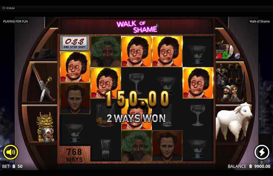 WALK OF SHAME SLOT คุณสมบัติของเกมพื้นฐาน