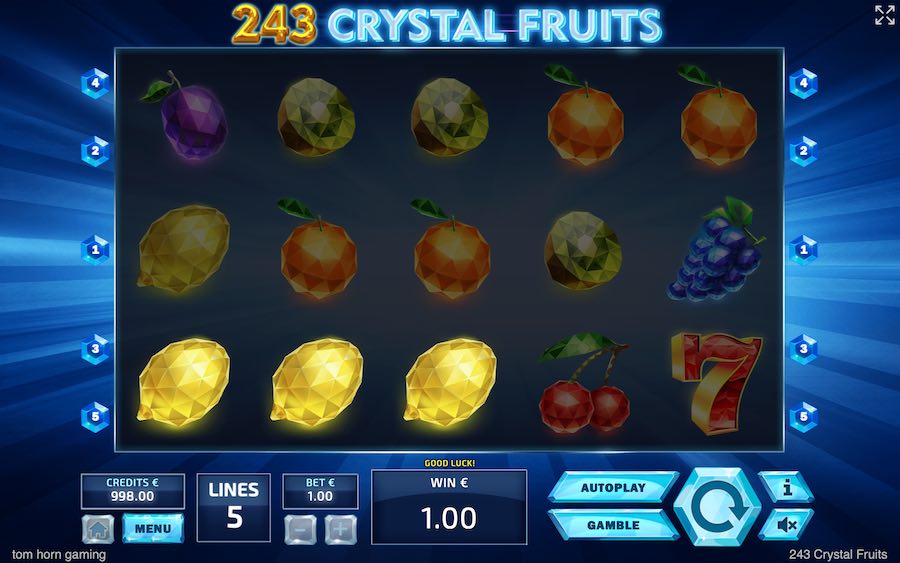 243 CRYSTAL FRUITS SLOT รีวิว