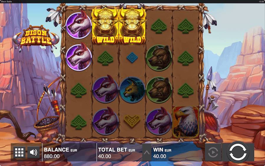 BISON BATTLE SLOT คุณสมบัติของเกมพื้นฐาน