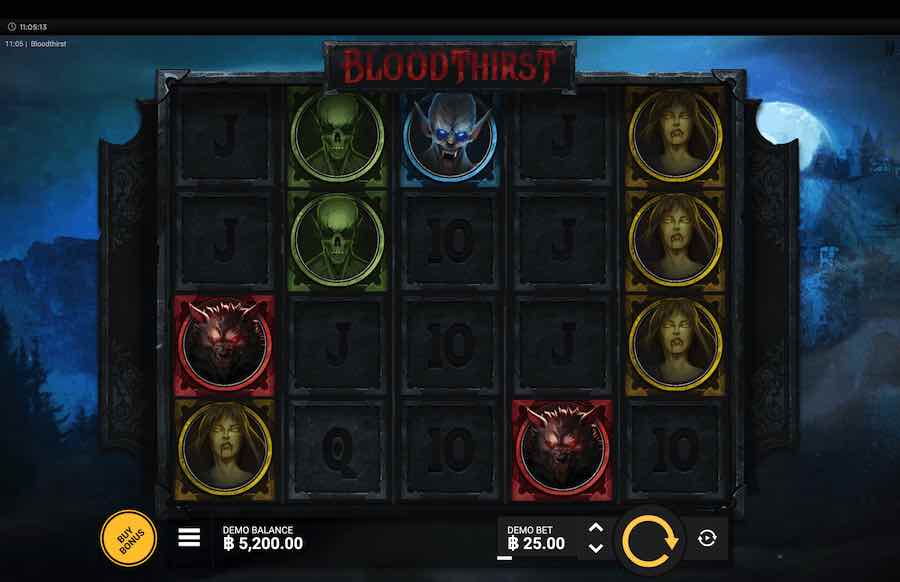 BLOODTHIRST SLOT ธีม, การจ่ายเงิน & สัญลักษณ์ต่างๆ