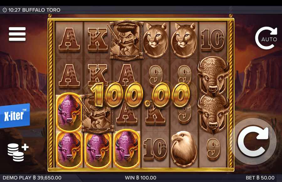 BUFFALO TORO SLOT คุณสมบัติของเกมพื้นฐาน