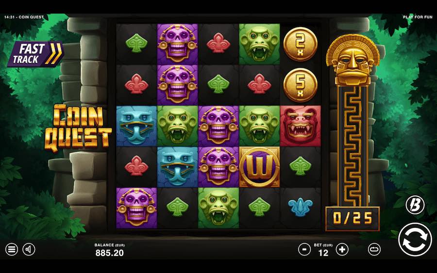 COIN QUEST SLOT ธีม, การจ่ายเงิน & สัญลักษณ์ต่างๆ