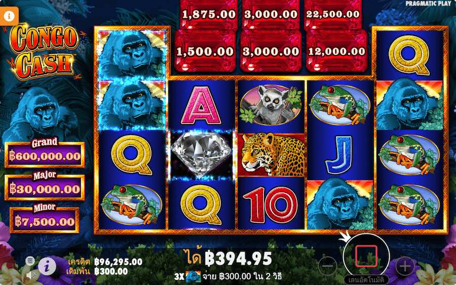 คุณสมบัติโบนัส CONGO CASH SLOT