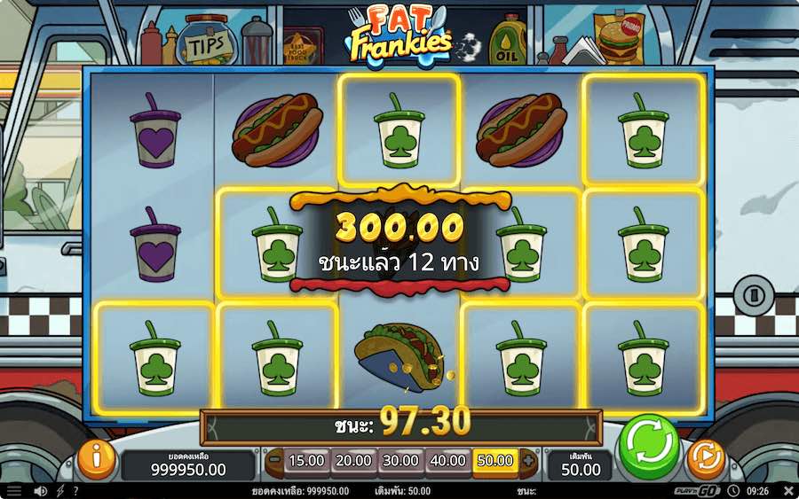 FAT FRANKIES SLOT คุณสมบัติของเกมพื้นฐาน