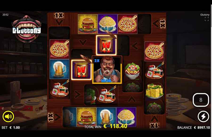 GLUTTONY SLOT คุณสมบัติของเกมพื้นฐาน