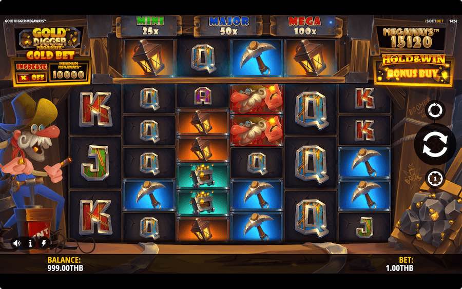 GOLD DIGGER MEGAWAYS SLOT ธีม, การจ่ายเงิน & สัญลักษณ์ต่างๆ