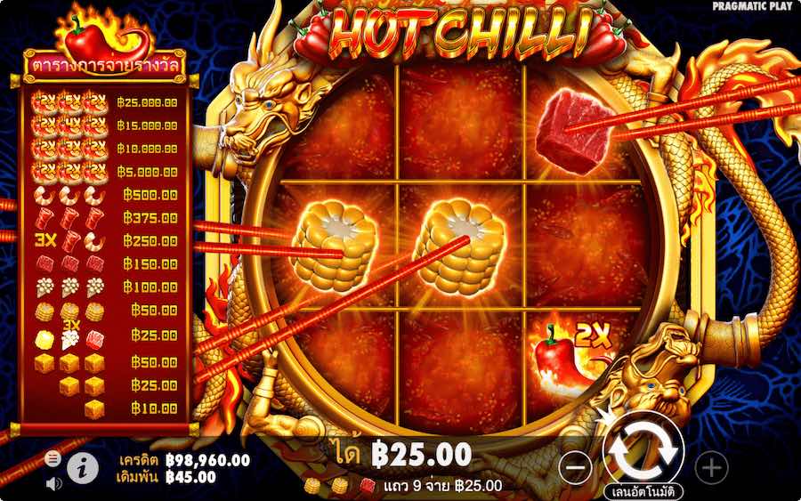 คุณสมบัติโบนัส HOT CHILLI SLOT