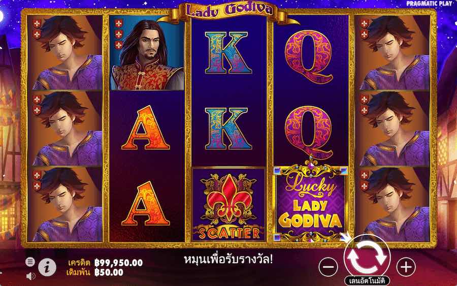 LADY GODIVA SLOT ธีม, การจ่ายเงิน & สัญลักษณ์ต่างๆ