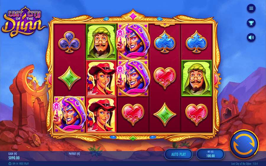 LOST CITY OF THE DJINN SLOT ธีม, การจ่ายเงิน & สัญลักษณ์ต่างๆ