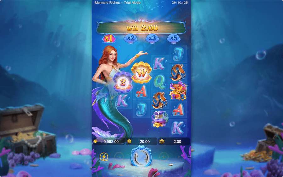 คุณสมบัติโบนัส MERMAID RICHES SLOT