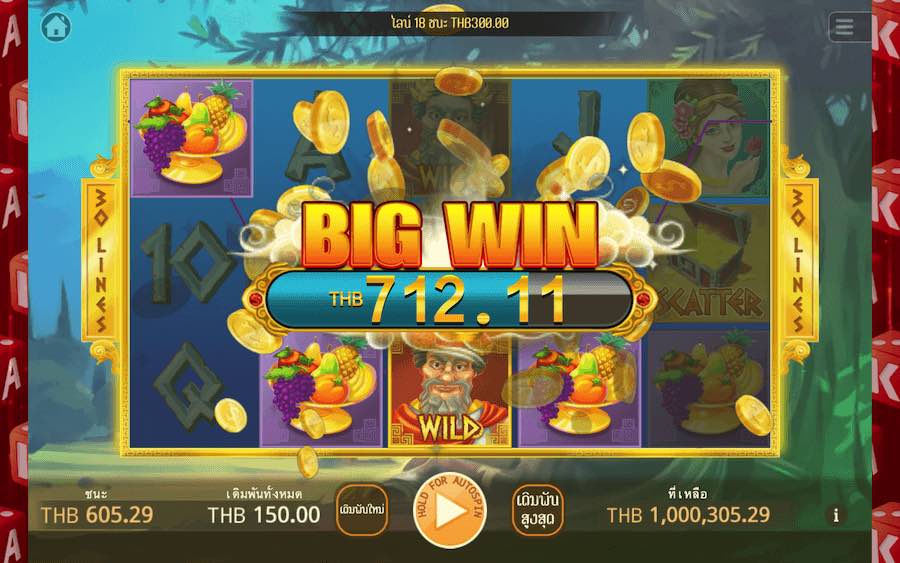 MIDAS TOUCH SLOT คุณสมบัติของเกมพื้นฐาน