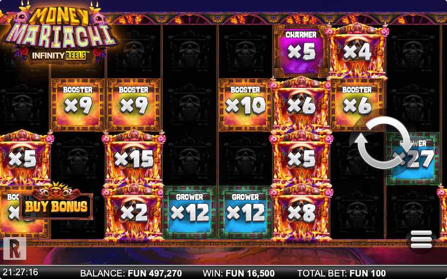 MONEY MARIACHI INFINITY REELS SLOT คุณสมบัติของเกมพื้นฐาน