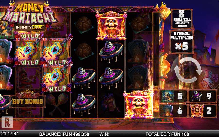 MONEY MARIACHI INFINITY REELS SLOT ธีม, การจ่ายเงิน & สัญลักษณ์ต่างๆ