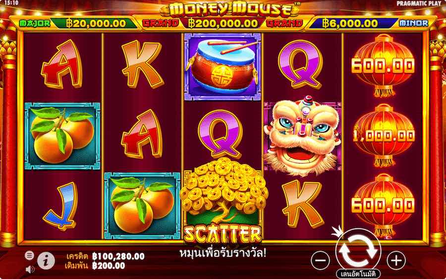 MONEY MOUSE ธีม, การจ่ายเงิน & สัญลักษณ์ต่างๆ