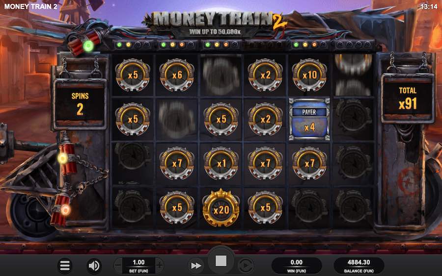 MONEY TRAIN 2 SLOT ฟีเจอร์การหมุนฟรี