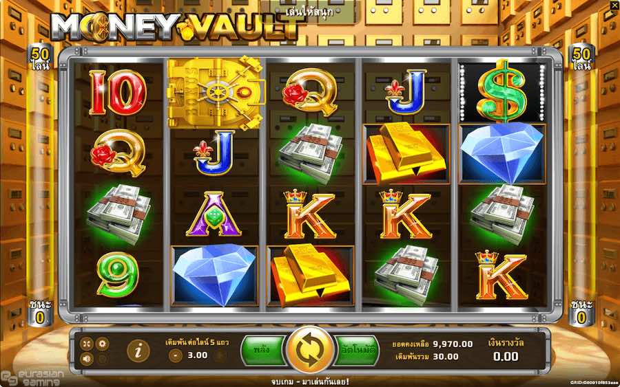 MONEY VAULT SLOT ธีม, การจ่ายเงิน & สัญลักษณ์ต่างๆ