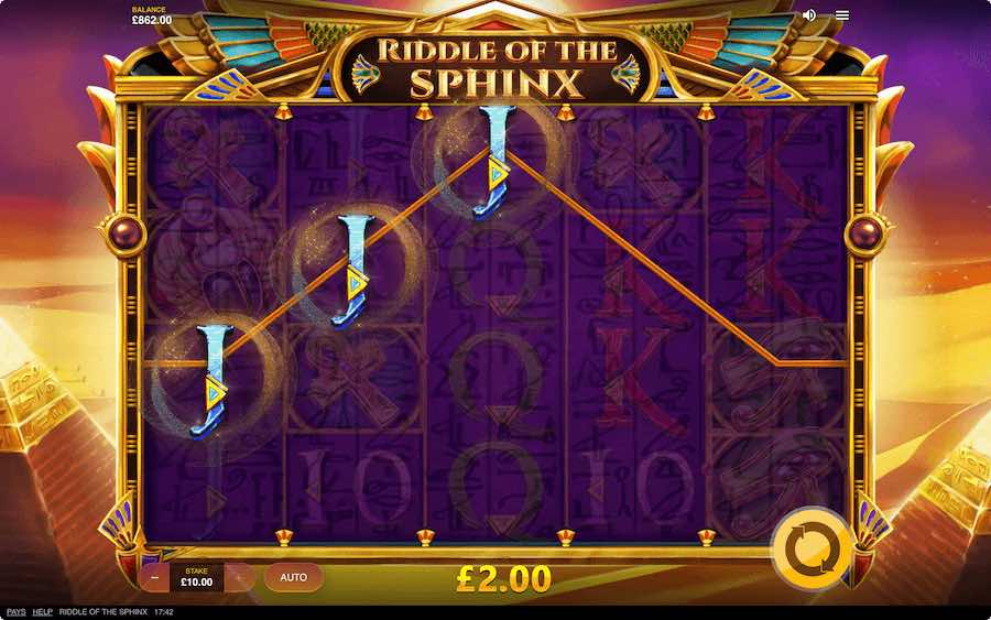 คุณสมบัติโบนัส RIDDLE OF THE SPHINX SLOT