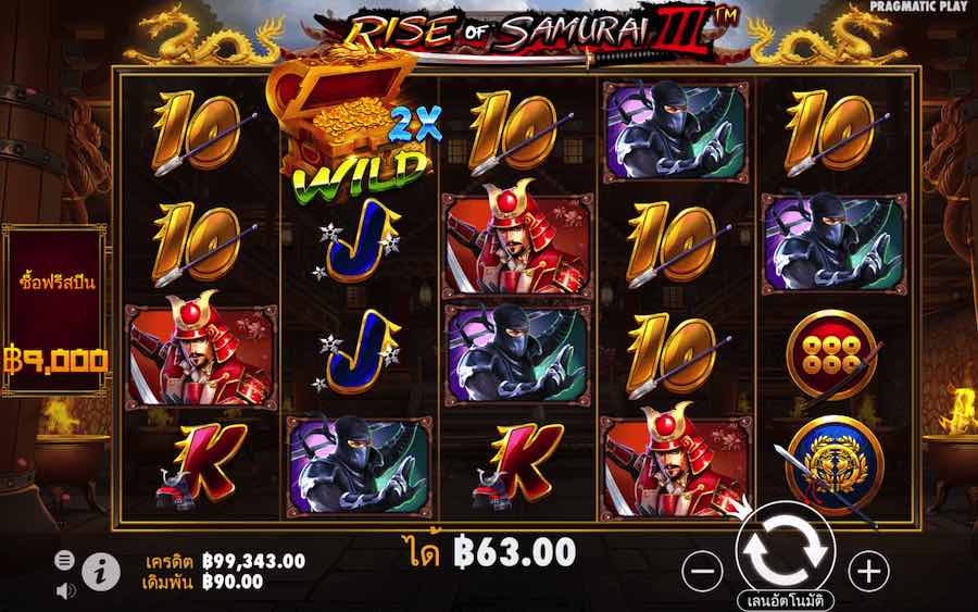 RISE OF SAMURAI 3 SLOT คุณสมบัติของเกมพื้นฐาน