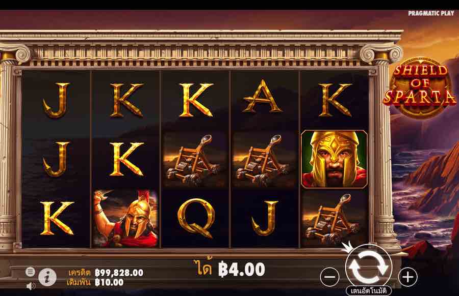 SHIELDS OF SPARTA SLOT คุณสมบัติของเกมพื้นฐาน