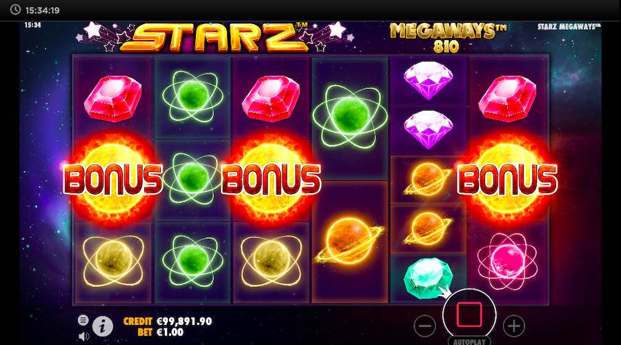 STARZ MEGAWAYS™ ฟีเจอร์การหมุนฟรี