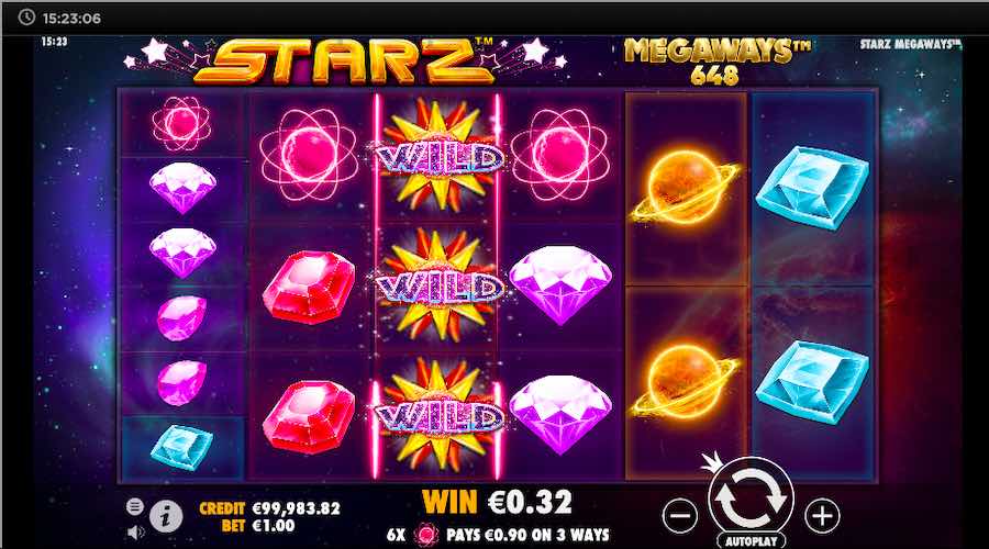 STARZ MEGAWAYS™ วงล้อแบบไวด์