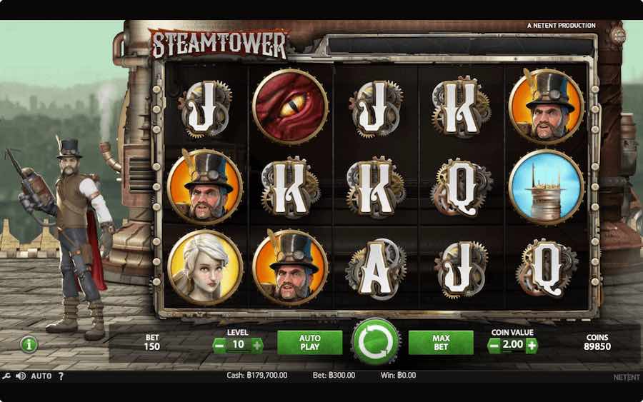 STEAM TOWER SLOT ธีม, การจ่ายเงิน & สัญลักษณ์ต่างๆ