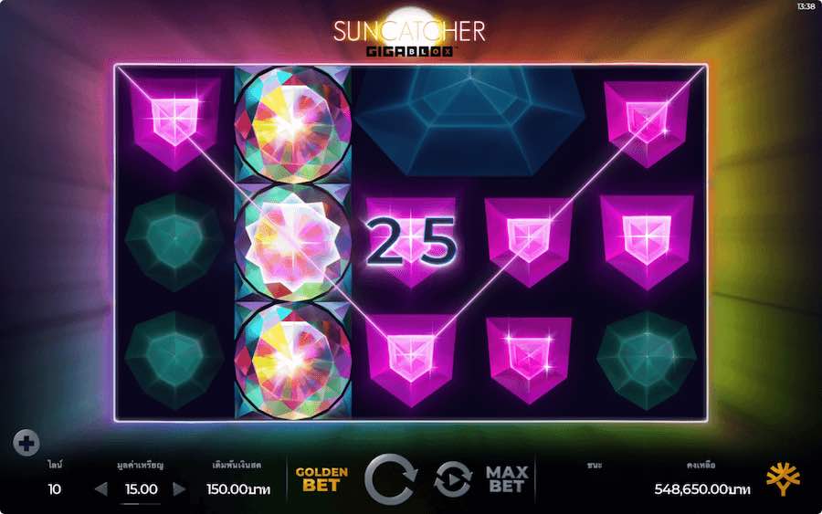 คุณสมบัติโบนัส SUNCATCHER GIGABLOX SLOT