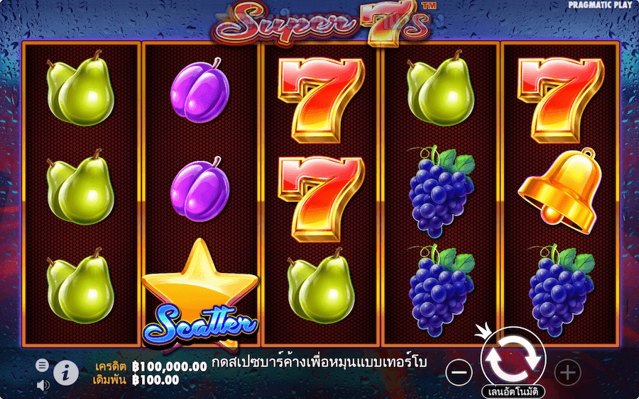 SUPER 7S SLOT ธีม, การจ่ายเงิน & สัญลักษณ์ต่างๆ