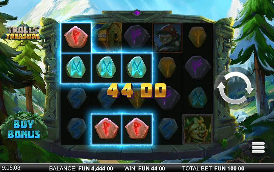 THE TROLLS TREASURE SLOT คุณสมบัติของเกมพื้นฐาน