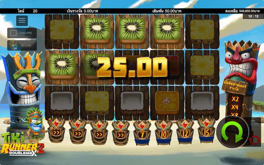 TIKI RUNNER 2 DOUBLEMAX SLOT คุณสมบัติของเกมพื้นฐาน