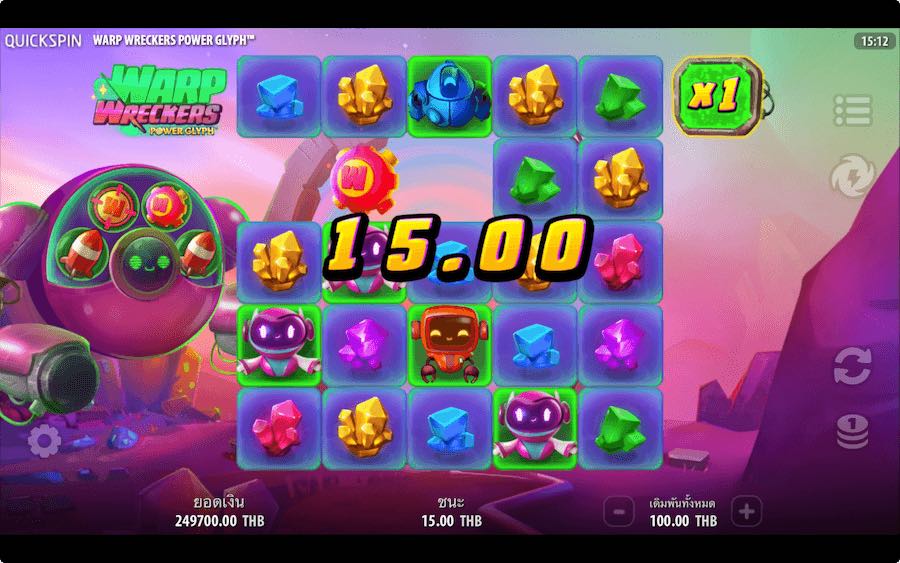 WARP WRECKERS SLOT คุณสมบัติของเกมพื้นฐาน