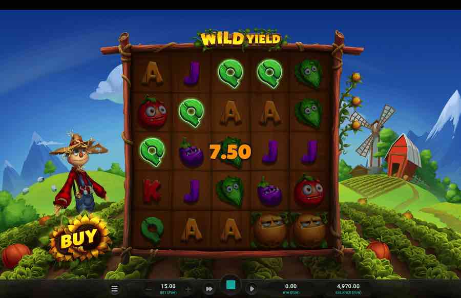 WILD YIELD SLOT คุณสมบัติของเกมพื้นฐาน